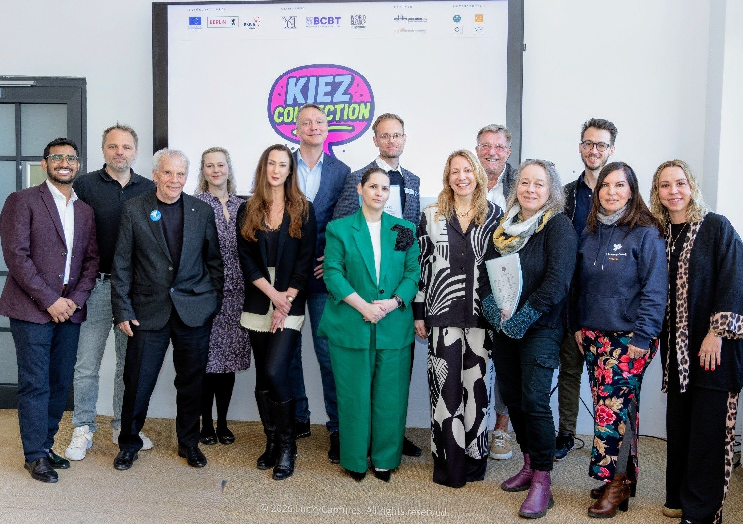 Kiez Connection team and partners at the presentation of the model concept